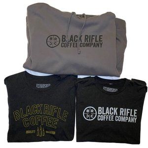Lot of Three Black Rifle Coffee Company Shirts / Sweatshirt Size XL Gray Black